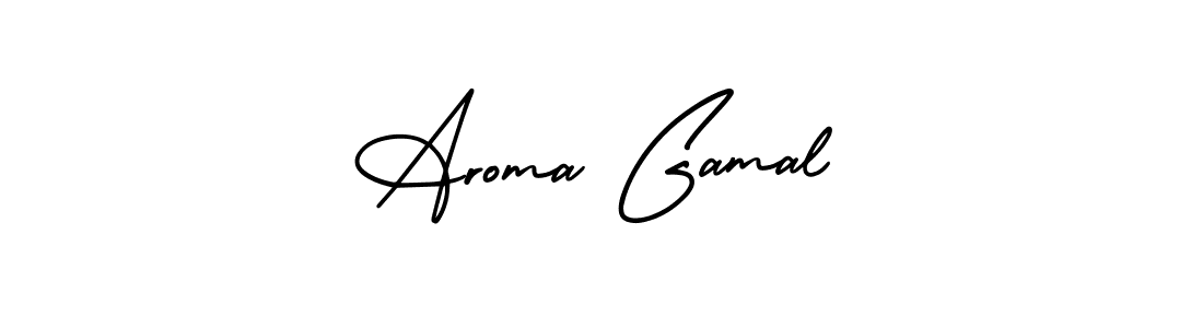 Design your own signature with our free online signature maker. With this signature software, you can create a handwritten (AmerikaSignatureDemo-Regular) signature for name Aroma Gamal. Aroma Gamal signature style 3 images and pictures png