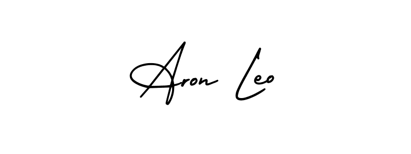 Make a beautiful signature design for name Aron Leo. With this signature (AmerikaSignatureDemo-Regular) style, you can create a handwritten signature for free. Aron Leo signature style 3 images and pictures png