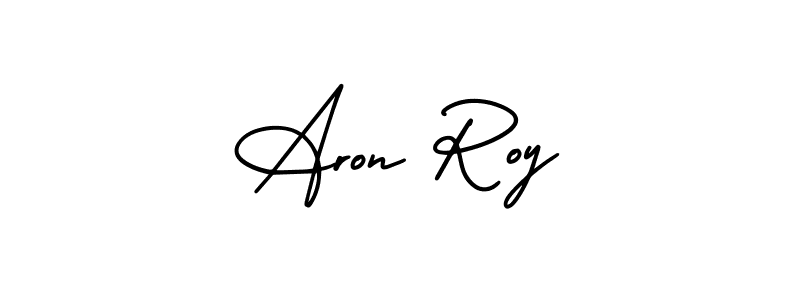 Design your own signature with our free online signature maker. With this signature software, you can create a handwritten (AmerikaSignatureDemo-Regular) signature for name Aron Roy. Aron Roy signature style 3 images and pictures png