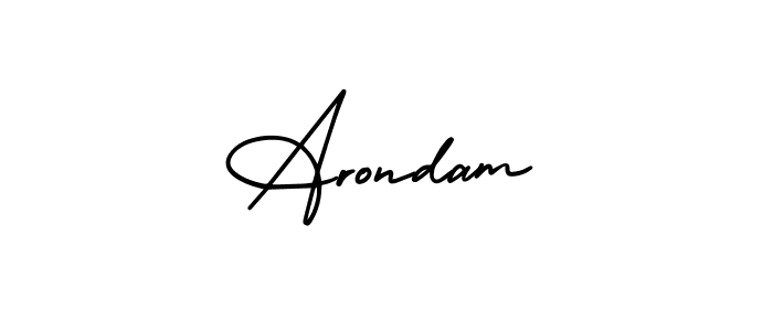 Design your own signature with our free online signature maker. With this signature software, you can create a handwritten (AmerikaSignatureDemo-Regular) signature for name Arondam. Arondam signature style 3 images and pictures png