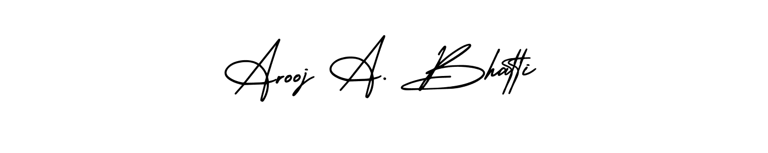 How to Draw Arooj A. Bhatti signature style? AmerikaSignatureDemo-Regular is a latest design signature styles for name Arooj A. Bhatti. Arooj A. Bhatti signature style 3 images and pictures png