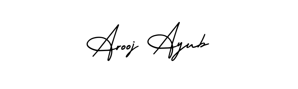 Make a beautiful signature design for name Arooj Ayub. With this signature (AmerikaSignatureDemo-Regular) style, you can create a handwritten signature for free. Arooj Ayub signature style 3 images and pictures png