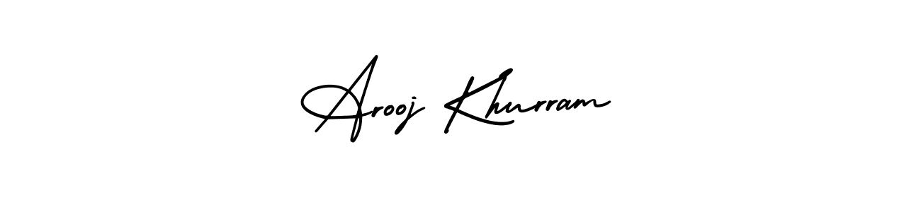 It looks lik you need a new signature style for name Arooj Khurram. Design unique handwritten (AmerikaSignatureDemo-Regular) signature with our free signature maker in just a few clicks. Arooj Khurram signature style 3 images and pictures png
