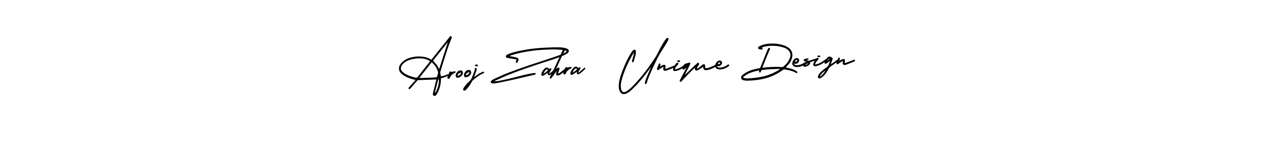 Make a beautiful signature design for name Arooj Zahra  Unique Design. With this signature (AmerikaSignatureDemo-Regular) style, you can create a handwritten signature for free. Arooj Zahra  Unique Design signature style 3 images and pictures png