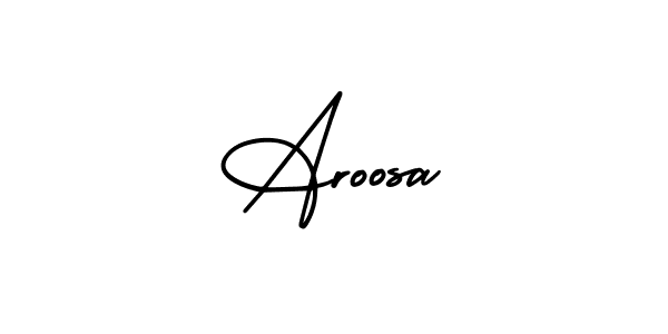 How to make Aroosa signature? AmerikaSignatureDemo-Regular is a professional autograph style. Create handwritten signature for Aroosa name. Aroosa signature style 3 images and pictures png