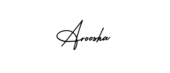 How to Draw Aroosha signature style? AmerikaSignatureDemo-Regular is a latest design signature styles for name Aroosha. Aroosha signature style 3 images and pictures png