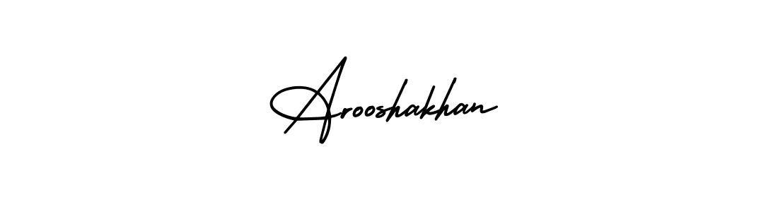 Use a signature maker to create a handwritten signature online. With this signature software, you can design (AmerikaSignatureDemo-Regular) your own signature for name Arooshakhan. Arooshakhan signature style 3 images and pictures png