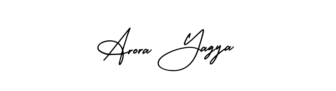 Arora Yagya stylish signature style. Best Handwritten Sign (AmerikaSignatureDemo-Regular) for my name. Handwritten Signature Collection Ideas for my name Arora Yagya. Arora Yagya signature style 3 images and pictures png