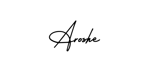 Design your own signature with our free online signature maker. With this signature software, you can create a handwritten (AmerikaSignatureDemo-Regular) signature for name Aroshe. Aroshe signature style 3 images and pictures png