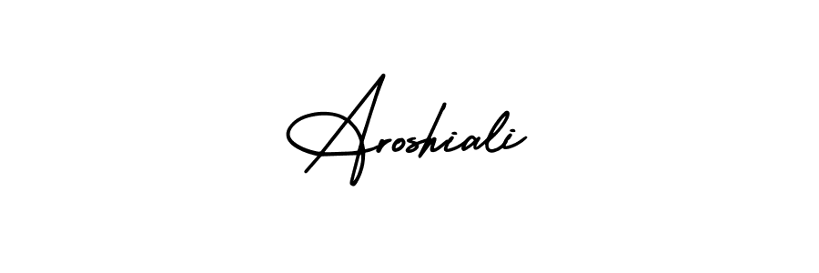 Design your own signature with our free online signature maker. With this signature software, you can create a handwritten (AmerikaSignatureDemo-Regular) signature for name Aroshiali. Aroshiali signature style 3 images and pictures png