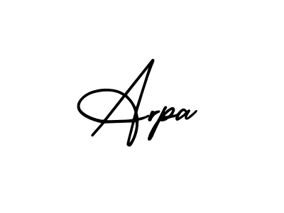 Use a signature maker to create a handwritten signature online. With this signature software, you can design (AmerikaSignatureDemo-Regular) your own signature for name Arpa. Arpa signature style 3 images and pictures png