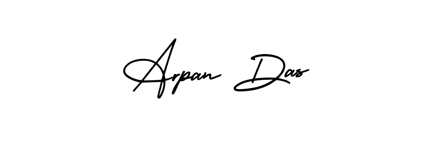 You should practise on your own different ways (AmerikaSignatureDemo-Regular) to write your name (Arpan Das) in signature. don't let someone else do it for you. Arpan Das signature style 3 images and pictures png