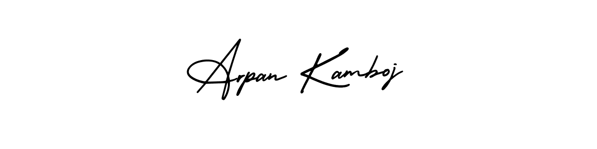 This is the best signature style for the Arpan Kamboj name. Also you like these signature font (AmerikaSignatureDemo-Regular). Mix name signature. Arpan Kamboj signature style 3 images and pictures png