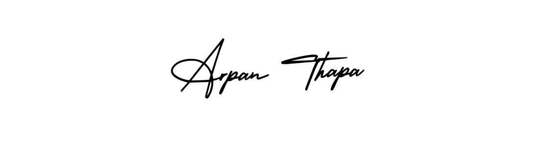 if you are searching for the best signature style for your name Arpan Thapa. so please give up your signature search. here we have designed multiple signature styles  using AmerikaSignatureDemo-Regular. Arpan Thapa signature style 3 images and pictures png