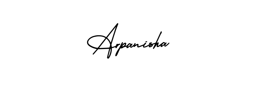 Use a signature maker to create a handwritten signature online. With this signature software, you can design (AmerikaSignatureDemo-Regular) your own signature for name Arpanisha. Arpanisha signature style 3 images and pictures png
