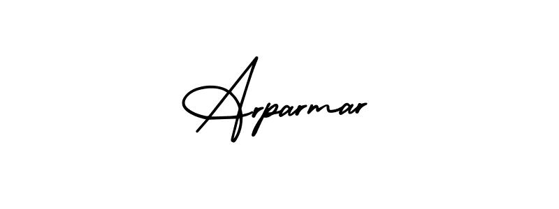 You should practise on your own different ways (AmerikaSignatureDemo-Regular) to write your name (Arparmar) in signature. don't let someone else do it for you. Arparmar signature style 3 images and pictures png