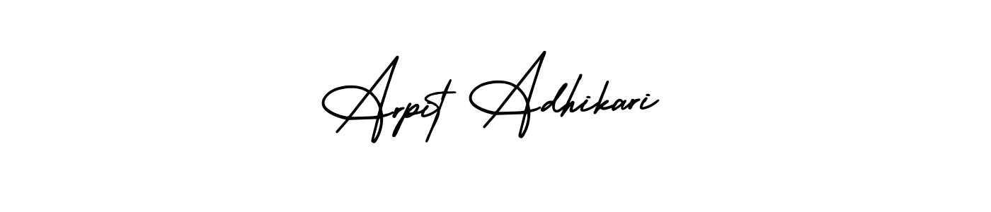 Create a beautiful signature design for name Arpit Adhikari. With this signature (AmerikaSignatureDemo-Regular) fonts, you can make a handwritten signature for free. Arpit Adhikari signature style 3 images and pictures png