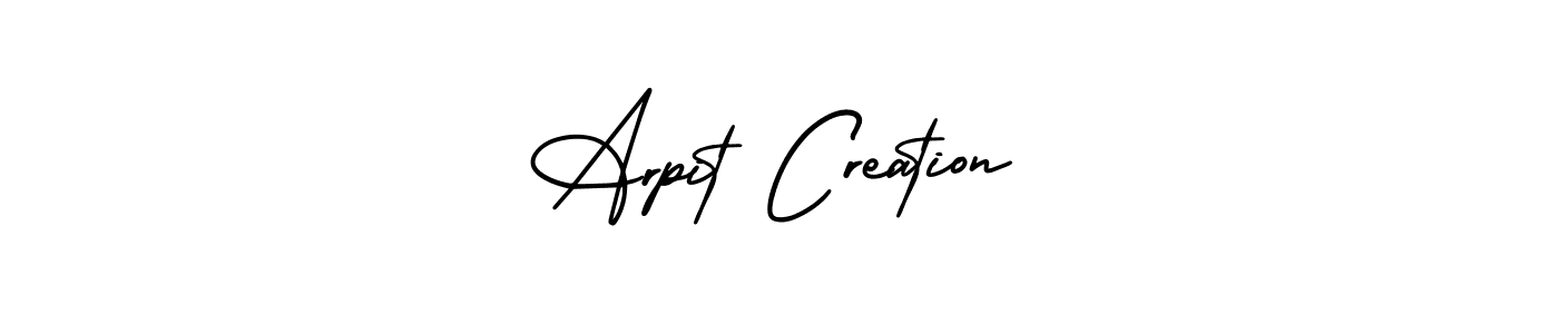 Use a signature maker to create a handwritten signature online. With this signature software, you can design (AmerikaSignatureDemo-Regular) your own signature for name Arpit Creation. Arpit Creation signature style 3 images and pictures png
