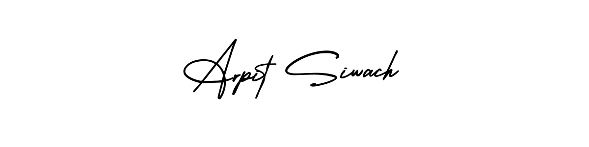 How to make Arpit Siwach name signature. Use AmerikaSignatureDemo-Regular style for creating short signs online. This is the latest handwritten sign. Arpit Siwach signature style 3 images and pictures png