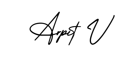 Quickly download Arpit V name signature in high-resolution PNG using AmerikaSignatureDemo-Regular style. Ready to insert into PDFs and online applications. Arpit V signature style 3 images and pictures png