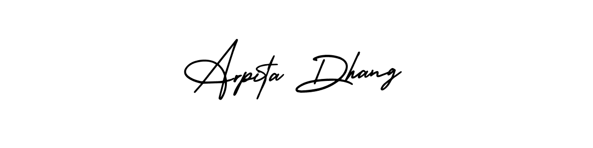 It looks lik you need a new signature style for name Arpita Dhang. Design unique handwritten (AmerikaSignatureDemo-Regular) signature with our free signature maker in just a few clicks. Arpita Dhang signature style 3 images and pictures png