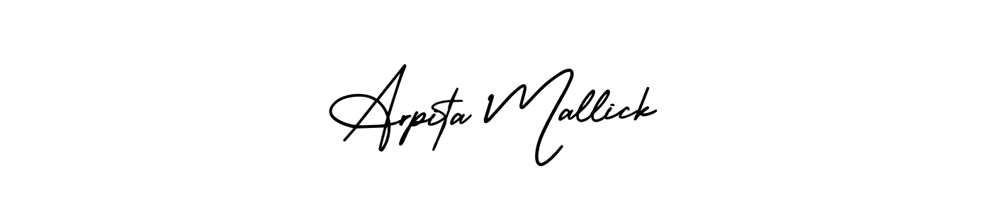 Create a beautiful signature design for name Arpita Mallick. With this signature (AmerikaSignatureDemo-Regular) fonts, you can make a handwritten signature for free. Arpita Mallick signature style 3 images and pictures png