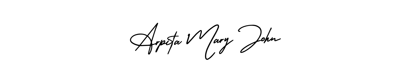Make a beautiful signature design for name Arpita Mary John. With this signature (AmerikaSignatureDemo-Regular) style, you can create a handwritten signature for free. Arpita Mary John signature style 3 images and pictures png