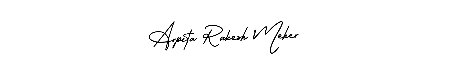 AmerikaSignatureDemo-Regular is a professional signature style that is perfect for those who want to add a touch of class to their signature. It is also a great choice for those who want to make their signature more unique. Get Arpita Rakesh Meher name to fancy signature for free. Arpita Rakesh Meher signature style 3 images and pictures png