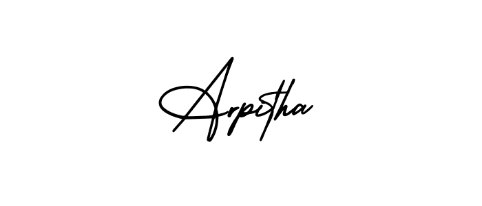 You can use this online signature creator to create a handwritten signature for the name Arpitha. This is the best online autograph maker. Arpitha signature style 3 images and pictures png