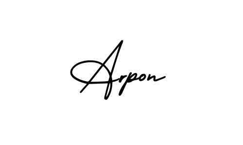 Create a beautiful signature design for name Arpon. With this signature (AmerikaSignatureDemo-Regular) fonts, you can make a handwritten signature for free. Arpon signature style 3 images and pictures png