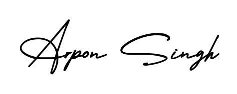 AmerikaSignatureDemo-Regular is a professional signature style that is perfect for those who want to add a touch of class to their signature. Get Arpon Singh name fancy signature for free. Arpon Singh signature style 3 images and pictures png