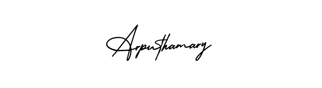 Create a beautiful signature design for name Arputhamary. With this signature (AmerikaSignatureDemo-Regular) fonts, you can make a handwritten signature for free. Arputhamary signature style 3 images and pictures png