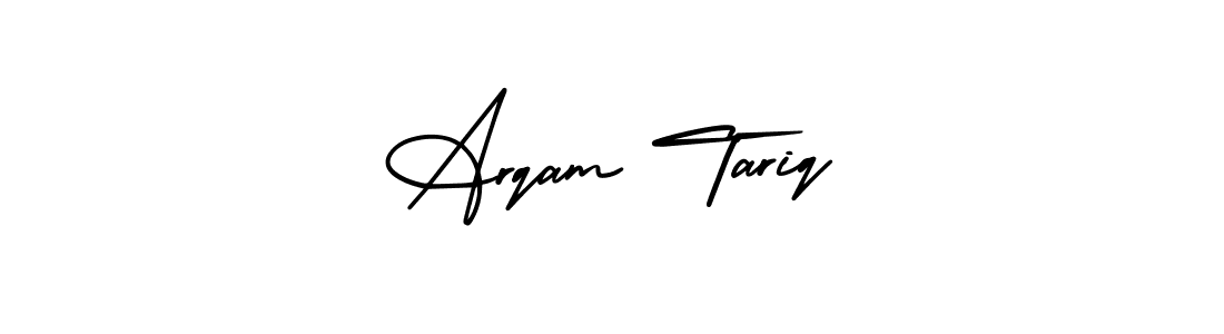 Make a beautiful signature design for name Arqam Tariq. With this signature (AmerikaSignatureDemo-Regular) style, you can create a handwritten signature for free. Arqam Tariq signature style 3 images and pictures png