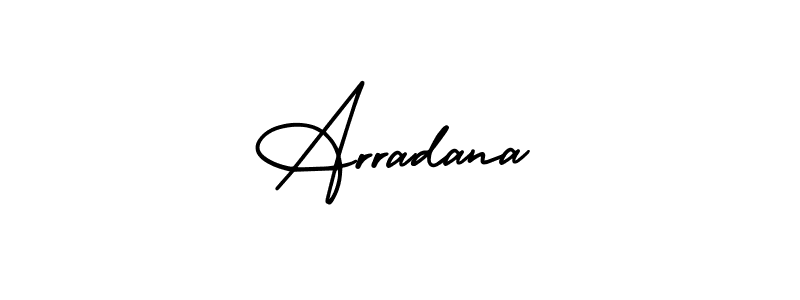 Create a beautiful signature design for name Arradana. With this signature (AmerikaSignatureDemo-Regular) fonts, you can make a handwritten signature for free. Arradana signature style 3 images and pictures png