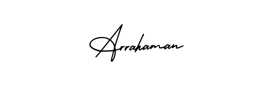 Also You can easily find your signature by using the search form. We will create Arrahaman name handwritten signature images for you free of cost using AmerikaSignatureDemo-Regular sign style. Arrahaman signature style 3 images and pictures png