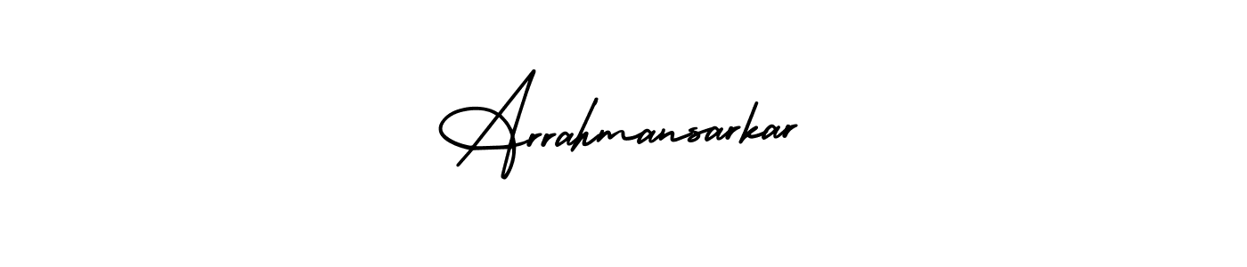 The best way (AmerikaSignatureDemo-Regular) to make a short signature is to pick only two or three words in your name. The name Arrahmansarkar include a total of six letters. For converting this name. Arrahmansarkar signature style 3 images and pictures png