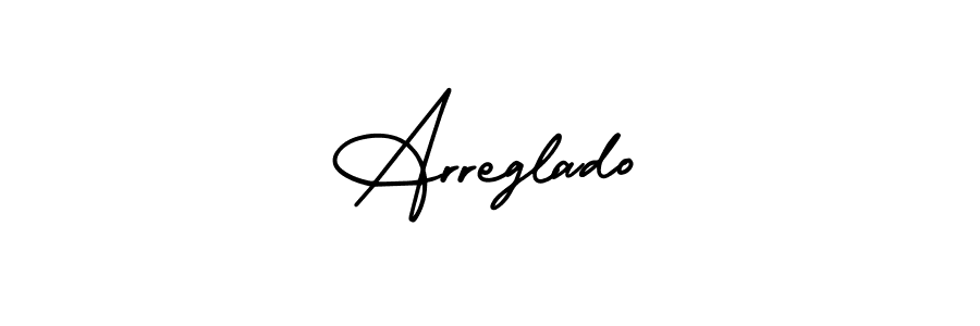 Use a signature maker to create a handwritten signature online. With this signature software, you can design (AmerikaSignatureDemo-Regular) your own signature for name Arreglado. Arreglado signature style 3 images and pictures png