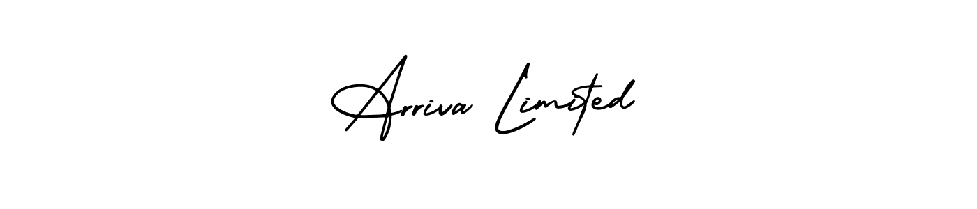 How to make Arriva Limited name signature. Use AmerikaSignatureDemo-Regular style for creating short signs online. This is the latest handwritten sign. Arriva Limited signature style 3 images and pictures png