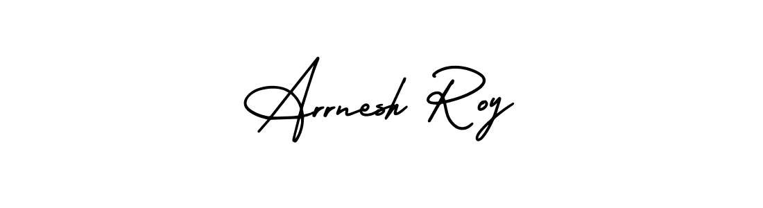 How to make Arrnesh Roy name signature. Use AmerikaSignatureDemo-Regular style for creating short signs online. This is the latest handwritten sign. Arrnesh Roy signature style 3 images and pictures png