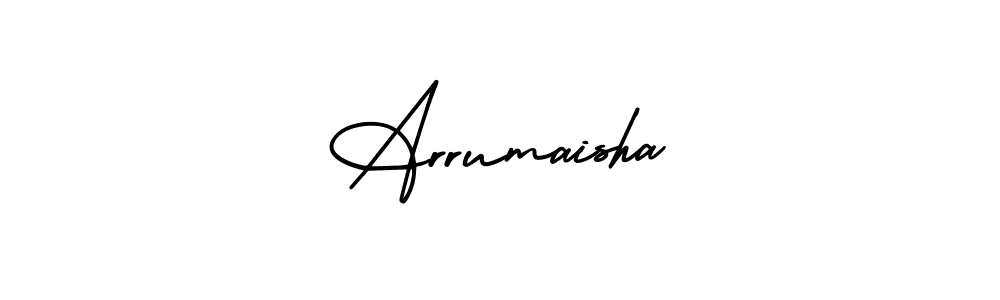 How to make Arrumaisha name signature. Use AmerikaSignatureDemo-Regular style for creating short signs online. This is the latest handwritten sign. Arrumaisha signature style 3 images and pictures png