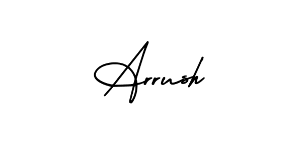 How to Draw Arrush signature style? AmerikaSignatureDemo-Regular is a latest design signature styles for name Arrush. Arrush signature style 3 images and pictures png