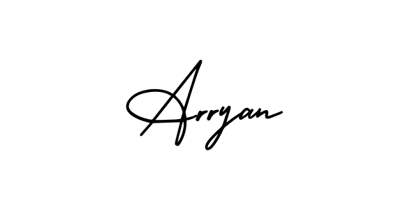 Arryan stylish signature style. Best Handwritten Sign (AmerikaSignatureDemo-Regular) for my name. Handwritten Signature Collection Ideas for my name Arryan. Arryan signature style 3 images and pictures png