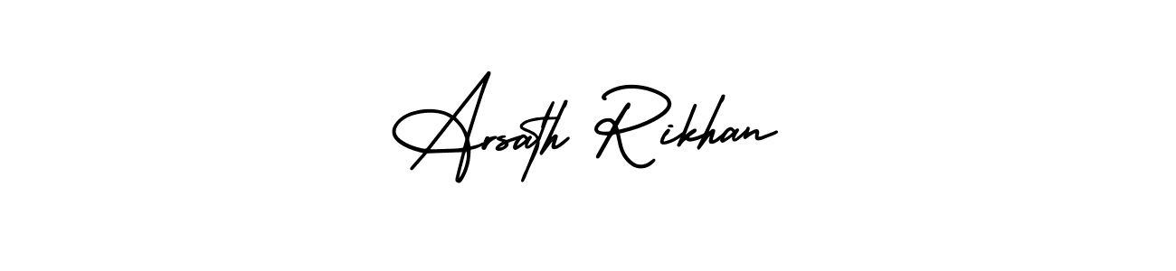 Create a beautiful signature design for name Arsath Rikhan. With this signature (AmerikaSignatureDemo-Regular) fonts, you can make a handwritten signature for free. Arsath Rikhan signature style 3 images and pictures png