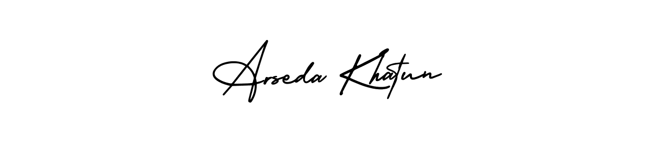 It looks lik you need a new signature style for name Arseda Khatun. Design unique handwritten (AmerikaSignatureDemo-Regular) signature with our free signature maker in just a few clicks. Arseda Khatun signature style 3 images and pictures png