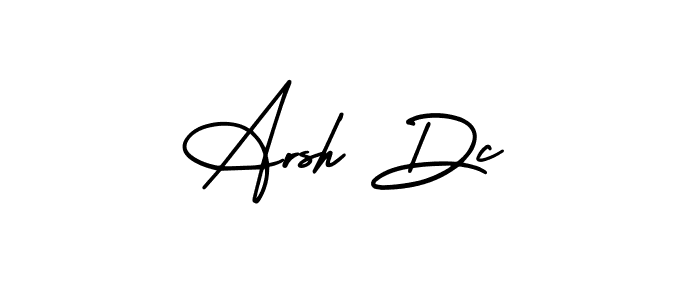 Create a beautiful signature design for name Arsh Dc. With this signature (AmerikaSignatureDemo-Regular) fonts, you can make a handwritten signature for free. Arsh Dc signature style 3 images and pictures png