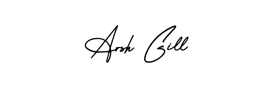 Design your own signature with our free online signature maker. With this signature software, you can create a handwritten (AmerikaSignatureDemo-Regular) signature for name Arsh Gill. Arsh Gill signature style 3 images and pictures png