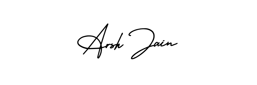 Similarly AmerikaSignatureDemo-Regular is the best handwritten signature design. Signature creator online .You can use it as an online autograph creator for name Arsh Jain. Arsh Jain signature style 3 images and pictures png