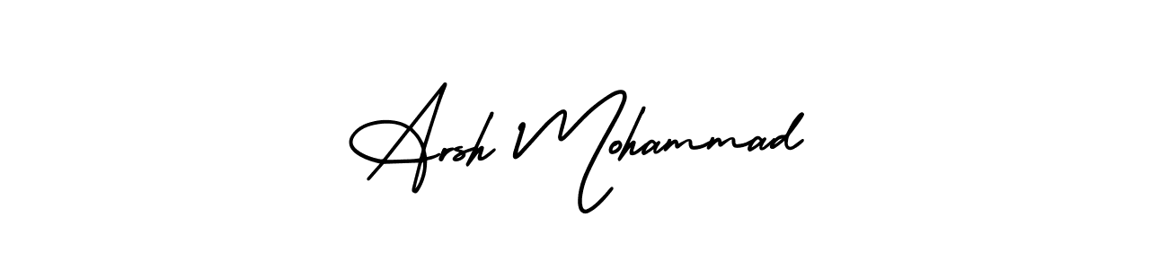 Arsh Mohammad stylish signature style. Best Handwritten Sign (AmerikaSignatureDemo-Regular) for my name. Handwritten Signature Collection Ideas for my name Arsh Mohammad. Arsh Mohammad signature style 3 images and pictures png