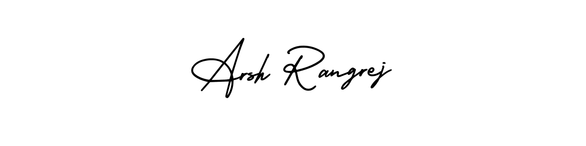 Design your own signature with our free online signature maker. With this signature software, you can create a handwritten (AmerikaSignatureDemo-Regular) signature for name Arsh Rangrej. Arsh Rangrej signature style 3 images and pictures png