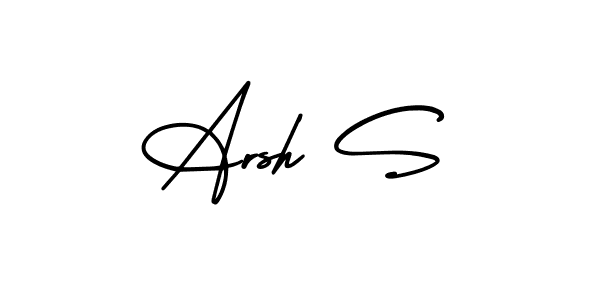 Design your own signature with our free online signature maker. With this signature software, you can create a handwritten (AmerikaSignatureDemo-Regular) signature for name Arsh S. Arsh S signature style 3 images and pictures png